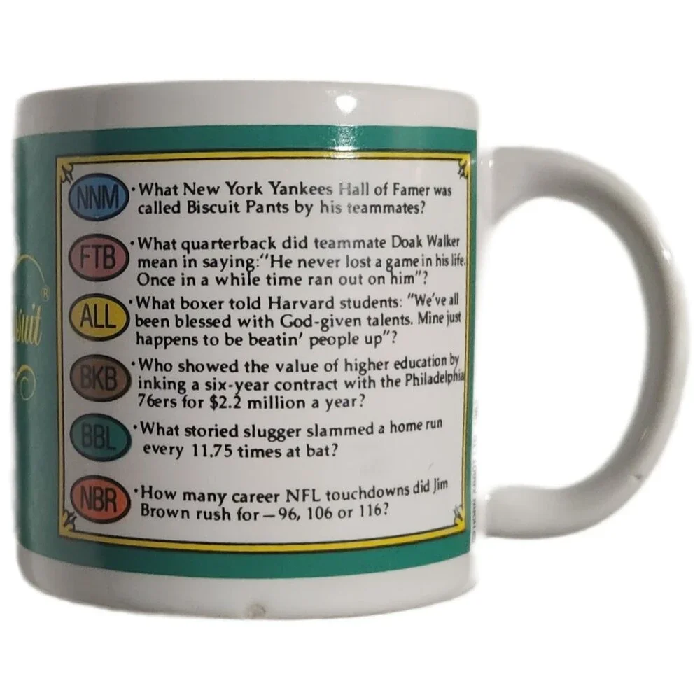 Trivial Pursuit Sports Game Coffee Mug 1983 Vintage Never Used
